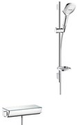 Hansgrohe Raindance Select E, sprchová súprava 120 3jet na stenu s termostatom Ecostat Select a sprchovou tyčou 65 cm, chrómová, HAN-27038000