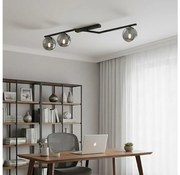 Stropné svietidlo NATON 3xE14/10W/230V čierna/dymová