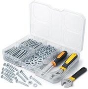 Triediaci organizér, úložný box na drobnosti, 5 priehradiek SQR box, 19 x 15 x 3,5