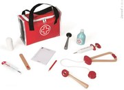 Drevený lekársky kufrík pre deti - Doktor s 10 doplnkami