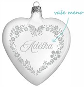 Pieskovaná banka veľké srdce Floral 10,5 cm