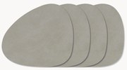 Asymetrické podložky z kože Curve, 4 ks