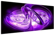 Obraz fialových fraktálov (120x50 cm)