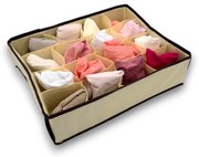 VERK GROUP Organizér na spodnú bielizeň, 16 priehradiek, KIPIT béžový, 38 x 28 x 10 cm