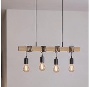 Eglo 43512 - Závesný luster na lanku TOWNSHEND 4xE27/60W/230V