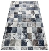 Koberec PATCHWORK 21716 sivý - imitácia kože krava