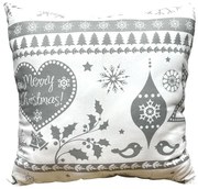 Vankúš antialergický Christmas sivé 40x40cm TiaHome