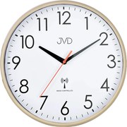 Rádiom riadené nástenné hodiny JVD RH502.2 – modrý rám, tichý chod sweep, 30 cm