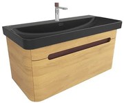 Kúpeľňová skrinka s umývadlom SAT Fusion 97,5x43x45 cm dub medový mat SATFUSION100DMBKMB