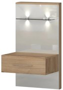 Nočný stolík Gala ns1-r/gl pravá pacific walnut/beig