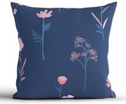 Bavlnená obliečka na vankúš Renforcé 40 × 40 cm - Vlčie maky tmavo modré