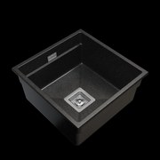 Gamma Decor 4445, 1-komorový granitový drez 440x450x215 mm, čierna škvrnitá, GMA-ZLE000130