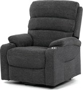 Polohovacie kreslo sivé, elektrické TV-S8348 GREY2