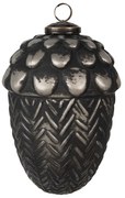 Granitová antik sklenená vianočná ozdoba žaluď Noirre - 10*15 cm
