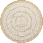 Ručne viazaný kusový koberec Ellara SM 05 Natural kruh, 120x120 (priemer) kruh, béžová, chodba / predsieň, Diamond Carpets India