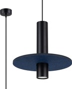 Závesné svietidlo Pelta 1, 1x čierne kovové tienidlo, bl