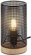 Rabalux BOOGIE stolné svietidlo max. 25W | E14 - imitácia dreva, čierna