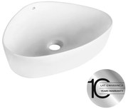 Laveo Laveo, asymetrické umývadlo na dosku 505x410x120 mm, biela lesklá, LAV-VUA_6251