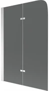 Mexen FELIX, vaňová zástena, 2-krídlová, 100 x 140 cm, šedá, 890-100-002-01-40