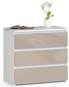 Nočný stolík CL3 60 cm biely / cappuccino, lesk