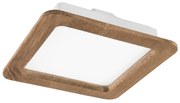 LED Podhľadové svietidlo WOODY SPOT LED/17W/230V 3000K orech 18,5x18,5 cm