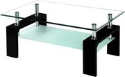 Konferenčný stolík Bolero, čierny/sklo%