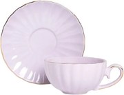Šálka MINA s podšálkou, fialová 730610 200 ml