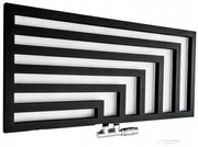 Regnis Kreon Zenit, vykurovacie teleso 1200x550 mm, 630W, čierna matná, KZ120/55/BLACK/D5