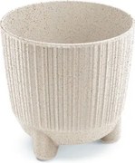 Kvetináč RYFOS N ECO DREVO ECO biely matný