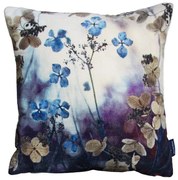 Zamatový vankúš s hortenziami - 45 * 45 * 10cm