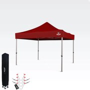 BRIMO Záhradný Altánok Skladací 3x3 m | Prémiová UV/PVC Ochrana | Pevná Konštrukcia BRIMO | Rýchle Skladanie Bez Náradia - bez stien - Červená 35