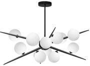 Toolight Tolight, stropné svietidlo 8xG9 APP999-12CP, čierna, OSW-05552