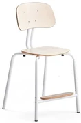 Školská stolička YNGVE, so 4 nohami, biela, breza, V 520 mm