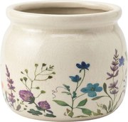 Keramický obal na kvetináč s lúčnymi kvetmi Rustic Flora S - Ø 12*10 cm