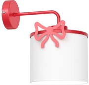 Detská nástenná lampa SWEET 1xE27/15W/230V biela/červená/mašle