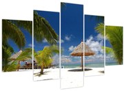 Obraz - Pláž s bielym pieskom (150x105 cm)