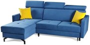 Rohová sedacia súprava Candy, modrá (Mono 241)
