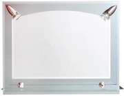 Kúpeľňové zrkadlo s nástennými svetlami a poličkou 198 67x54