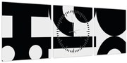 Obraz - Geometrická abstrakcia N⁰3 (s hodinami) (90x30 cm)