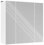 Závesná kúpeľňová skrinka so zrkadlom POLA 3L biela