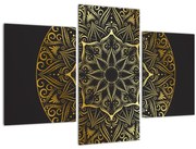 Obraz zlaté abstrakcie (90x60 cm)