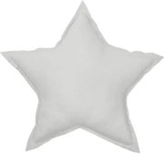 Mini ľanový vankúš hviezda svetlo šedá 36 cm