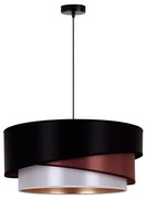 Duolla - Luster na lanku KOBO 1xE27/15W/230V pr. 45 cm čierna/vínová/strieborná