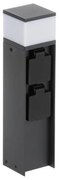 Kanlux 38763-Vonkajšia lampa s 2 zásuvkami DASTEN 1xG9/11W/230V 30 cm IP44 čierna