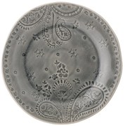 Sivý tanier z kameniny Bloomingville Rani, ø 26,5 cm