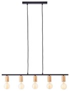 Brilliant - Luster na lane KERRY 5xE27/40W/230V čierny/bambus