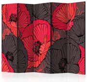 Artgeist Paraván - Pleated poppies [Room Dividers]