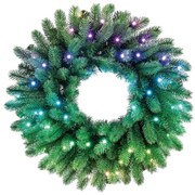 Twinkly GD20P4425P00 - LED RGB Stmievateľný vianočný veniec 50xLED pr. 60 cm Wi-Fi