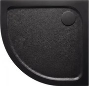 Sprchová vanička štvrťkruhová SAT Project 90x90 cm liaty mramor čierna SATSVPRO90SCA