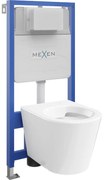 Mexen podomietkový WC systém Felix XS-U s WC misou Rico, biela- 6103372XX00